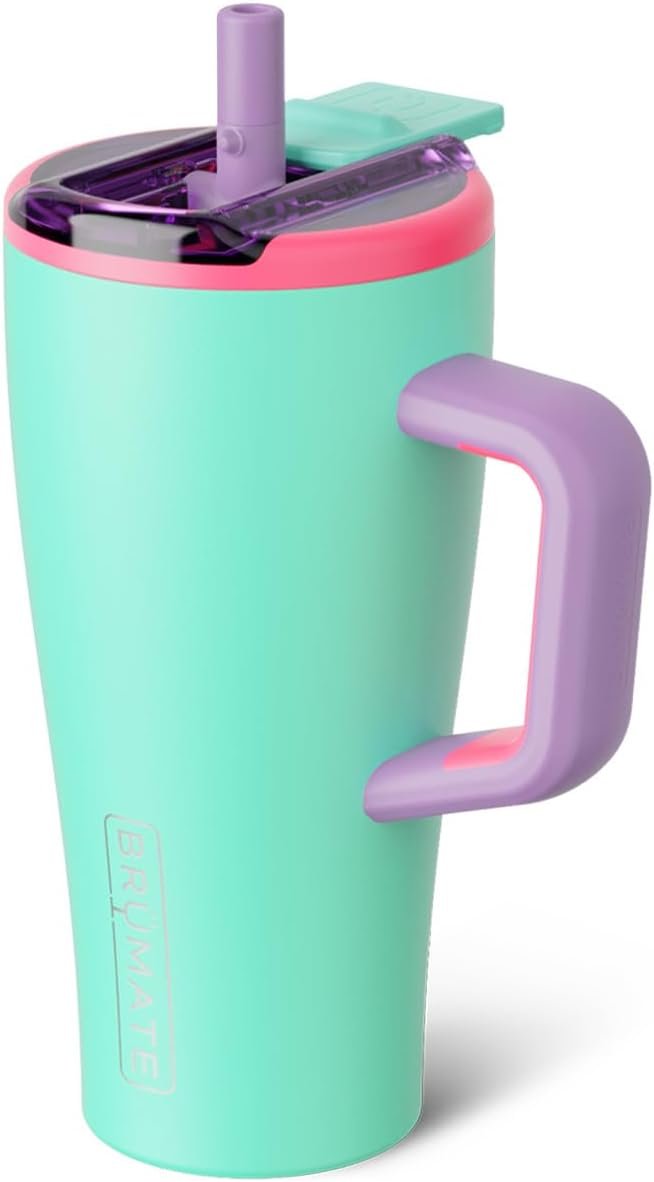 BrüMate Era Flip 40oz Tumbler with 100% Leakproof Covered Straw Lid | Hygienic Covered Straw | Insulated Stainless Steel Water Bottle with Handle | Cup Holder Friendly | BPA-Free (Lilac Dusk) - Image 59