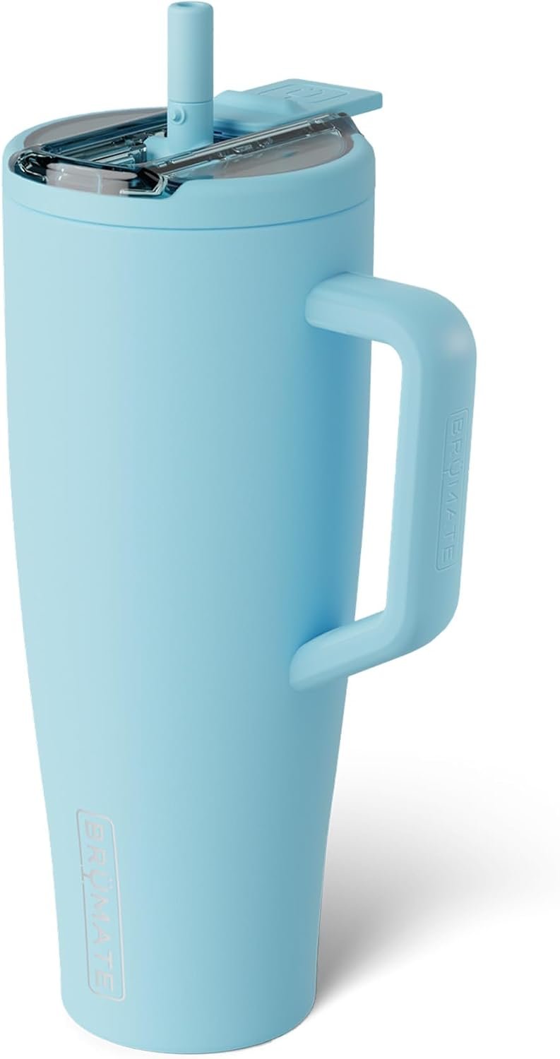 BrüMate Era Flip 40oz Tumbler with 100% Leakproof Covered Straw Lid | Hygienic Covered Straw | Insulated Stainless Steel Water Bottle with Handle | Cup Holder Friendly | BPA-Free (Lilac Dusk) - Image 29
