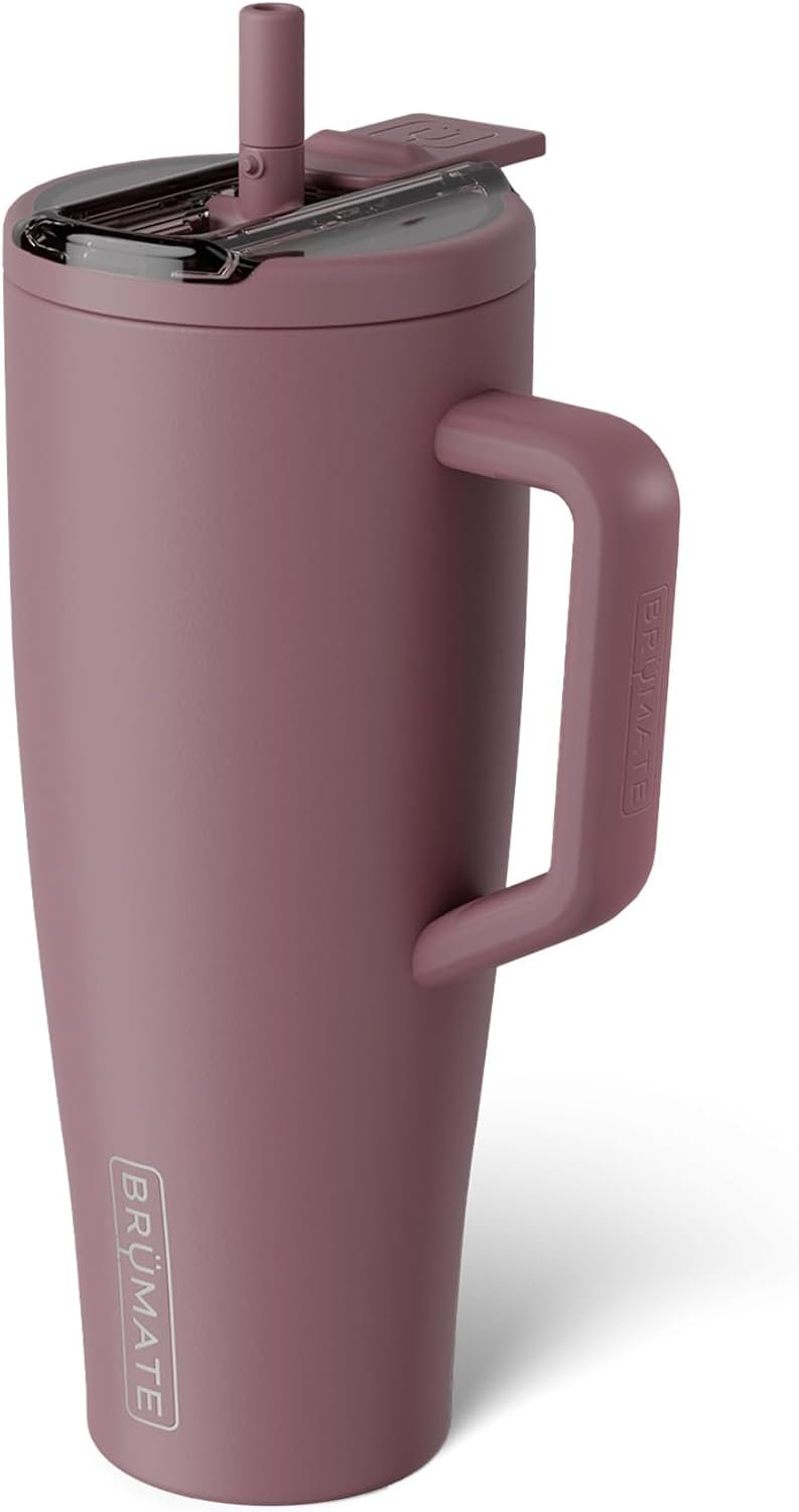 BrüMate Era Flip 40oz Tumbler with 100% Leakproof Covered Straw Lid | Hygienic Covered Straw | Insulated Stainless Steel Water Bottle with Handle | Cup Holder Friendly | BPA-Free (Lilac Dusk) - Image 43