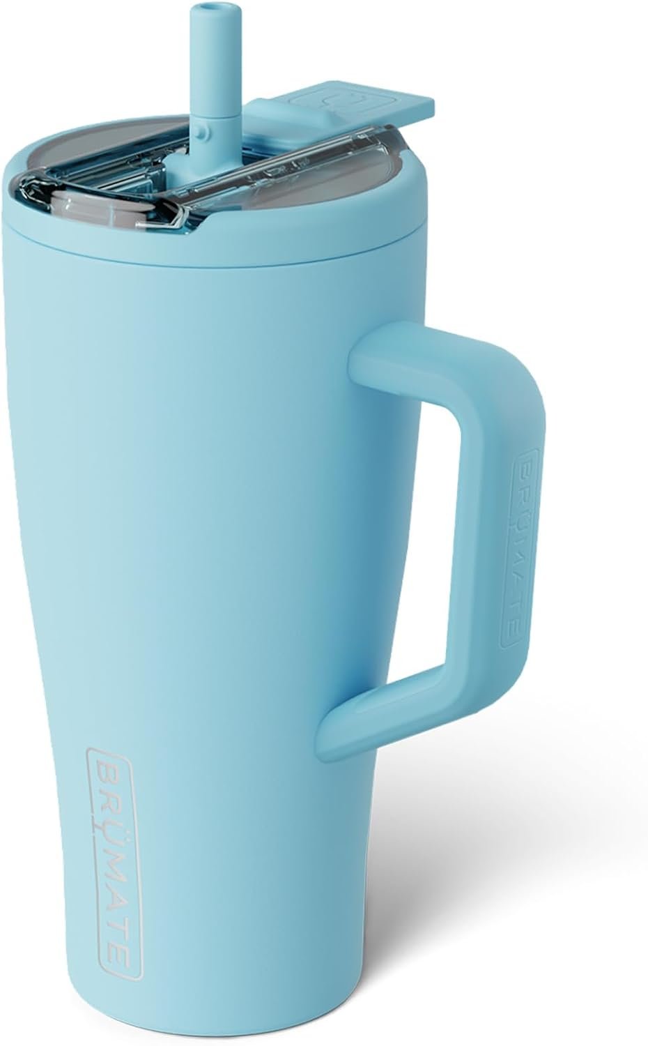 BrüMate Era Flip 40oz Tumbler with 100% Leakproof Covered Straw Lid | Hygienic Covered Straw | Insulated Stainless Steel Water Bottle with Handle | Cup Holder Friendly | BPA-Free (Lilac Dusk) - Image 2