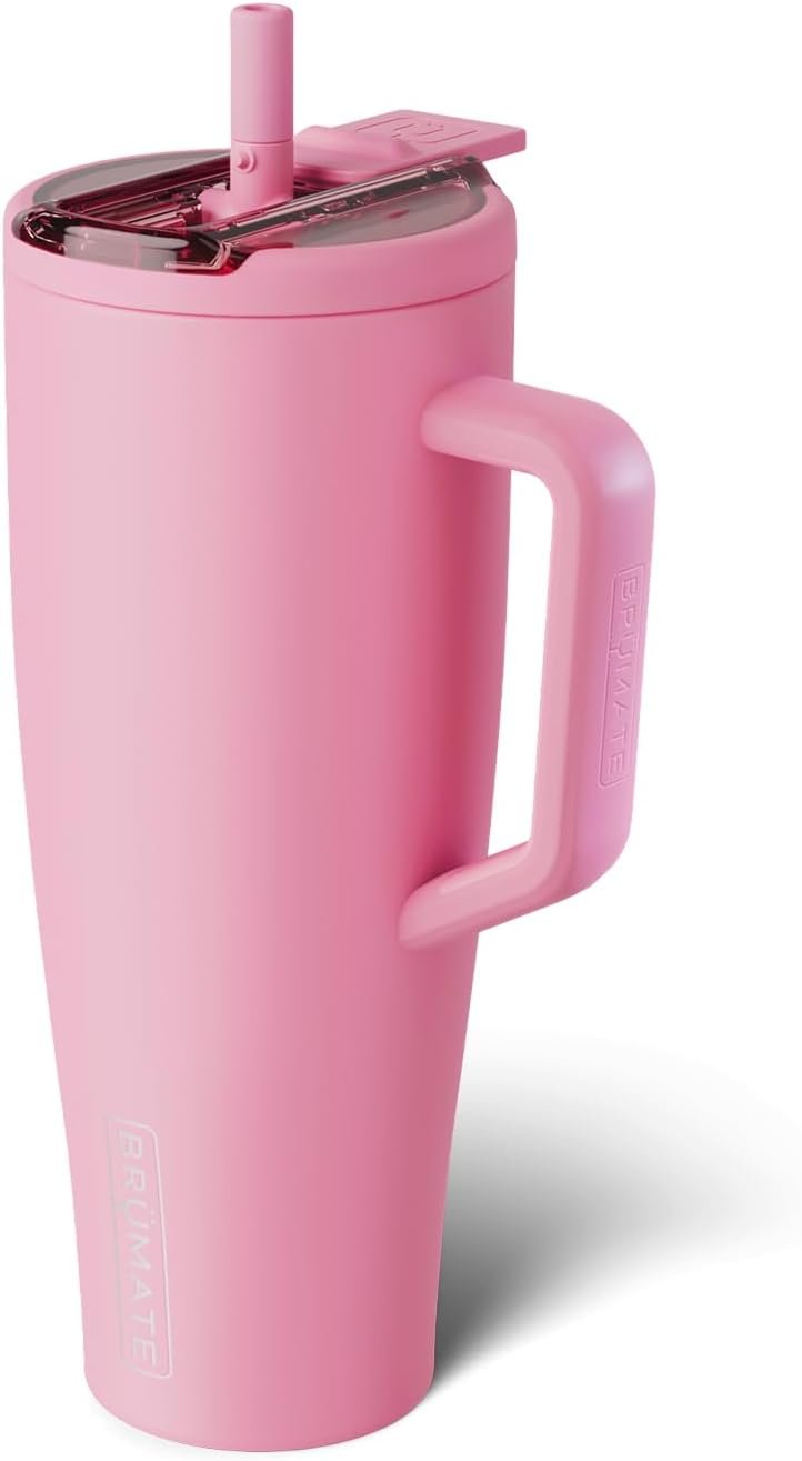 BrüMate Era Flip 40oz Tumbler with 100% Leakproof Covered Straw Lid | Hygienic Covered Straw | Insulated Stainless Steel Water Bottle with Handle | Cup Holder Friendly | BPA-Free (Lilac Dusk) - Image 13