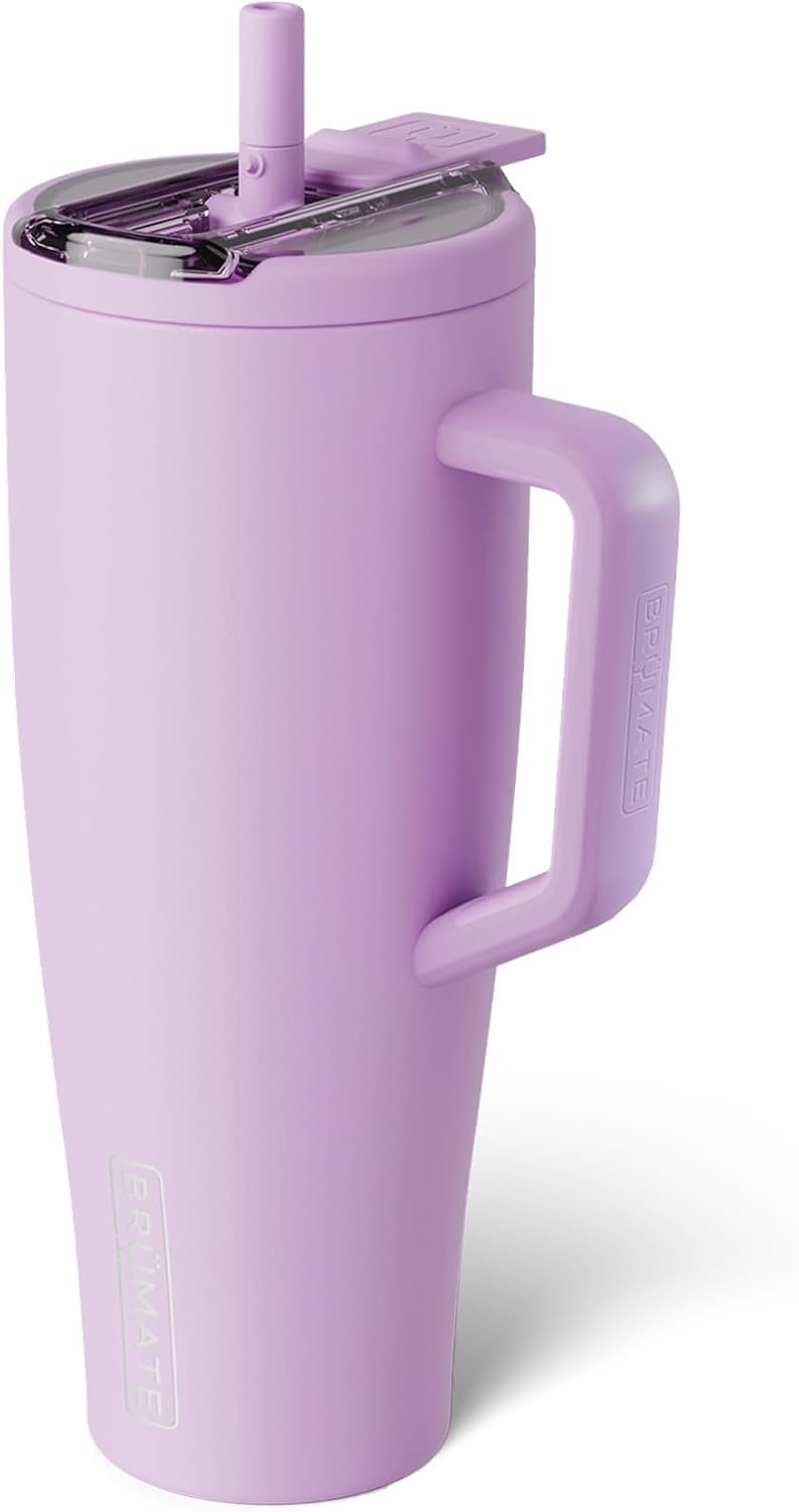 BrüMate Era Flip 40oz Tumbler with 100% Leakproof Covered Straw Lid | Hygienic Covered Straw | Insulated Stainless Steel Water Bottle with Handle | Cup Holder Friendly | BPA-Free (Lilac Dusk) - Image 32
