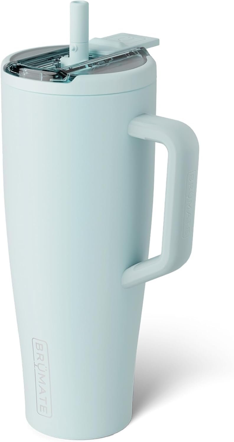 BrüMate Era Flip 40oz Tumbler with 100% Leakproof Covered Straw Lid | Hygienic Covered Straw | Insulated Stainless Steel Water Bottle with Handle | Cup Holder Friendly | BPA-Free (Lilac Dusk) - Image 6