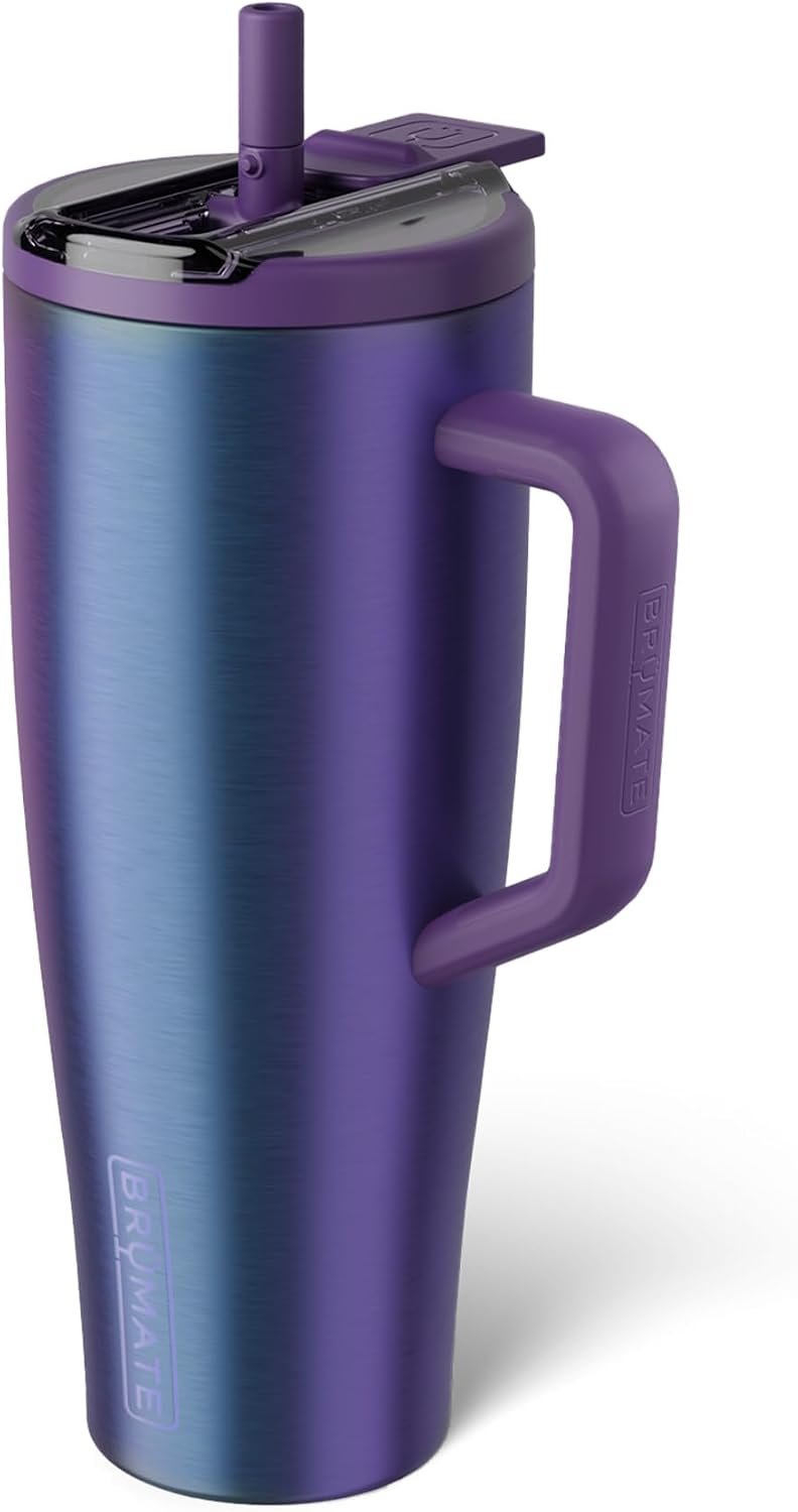 BrüMate Era Flip 40oz Tumbler with 100% Leakproof Covered Straw Lid | Hygienic Covered Straw | Insulated Stainless Steel Water Bottle with Handle | Cup Holder Friendly | BPA-Free (Lilac Dusk) - Image 24