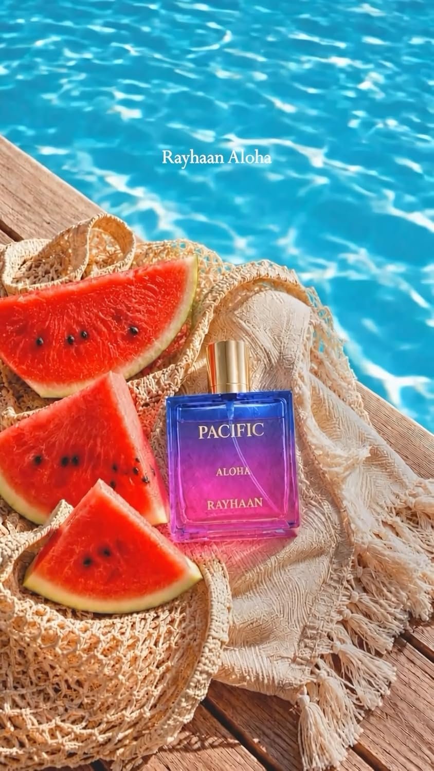 RAYHAAN Pacific Aloha – Eau De Parfum Spray Fruity, Tropical, Marine, Sweet Long-Lasting Fragrance for Unisex, 3.4 Ounce / 100 ml - Image 9