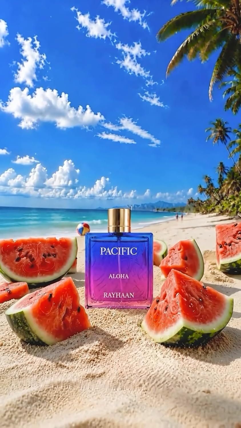 RAYHAAN Pacific Aloha – Eau De Parfum Spray Fruity, Tropical, Marine, Sweet Long-Lasting Fragrance for Unisex, 3.4 Ounce / 100 ml - Image 10