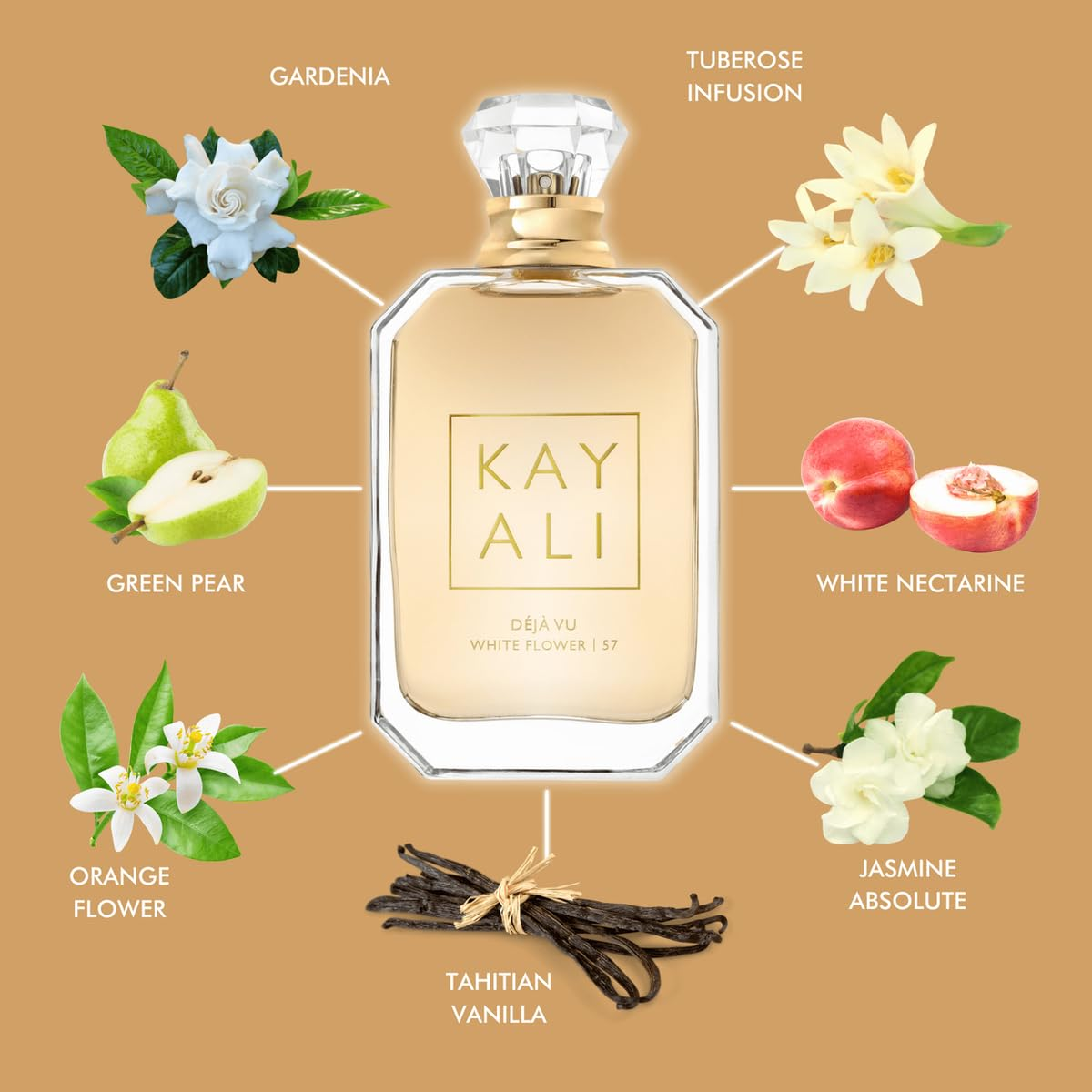 Kayali Huda Beauty Deja Vu White Flower 57 Eau De Parfum, 100ml