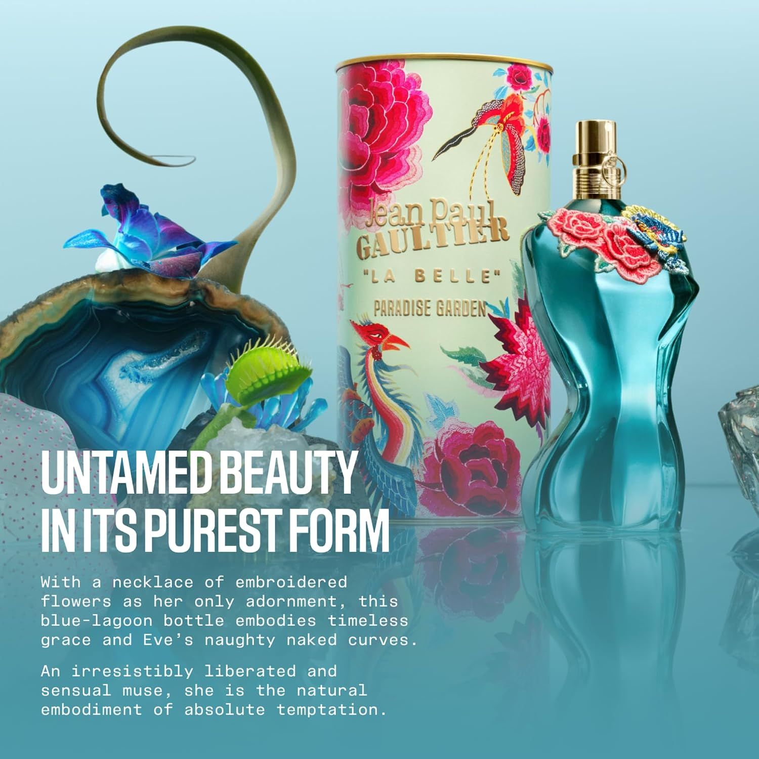 Jean Paul Gaultier La Belle Paradise Garden Eau de Parfum Long Lasting Floral Amber Women's Perfume with Blue Water Lily, Iris & Vanilla - Designer Fragrance Spray - Image 2