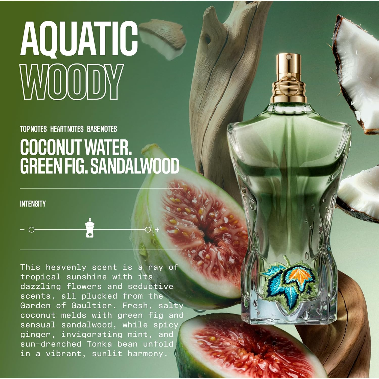 Jean Paul Gaultier Le Beau Paradise Garden Eau de Parfum for Men Long Lasting Fresh Woody Aquatic Men's Cologne with Coconut Water, Green Fig & Sandalwood - Designer Fragrance Spray - Image 2