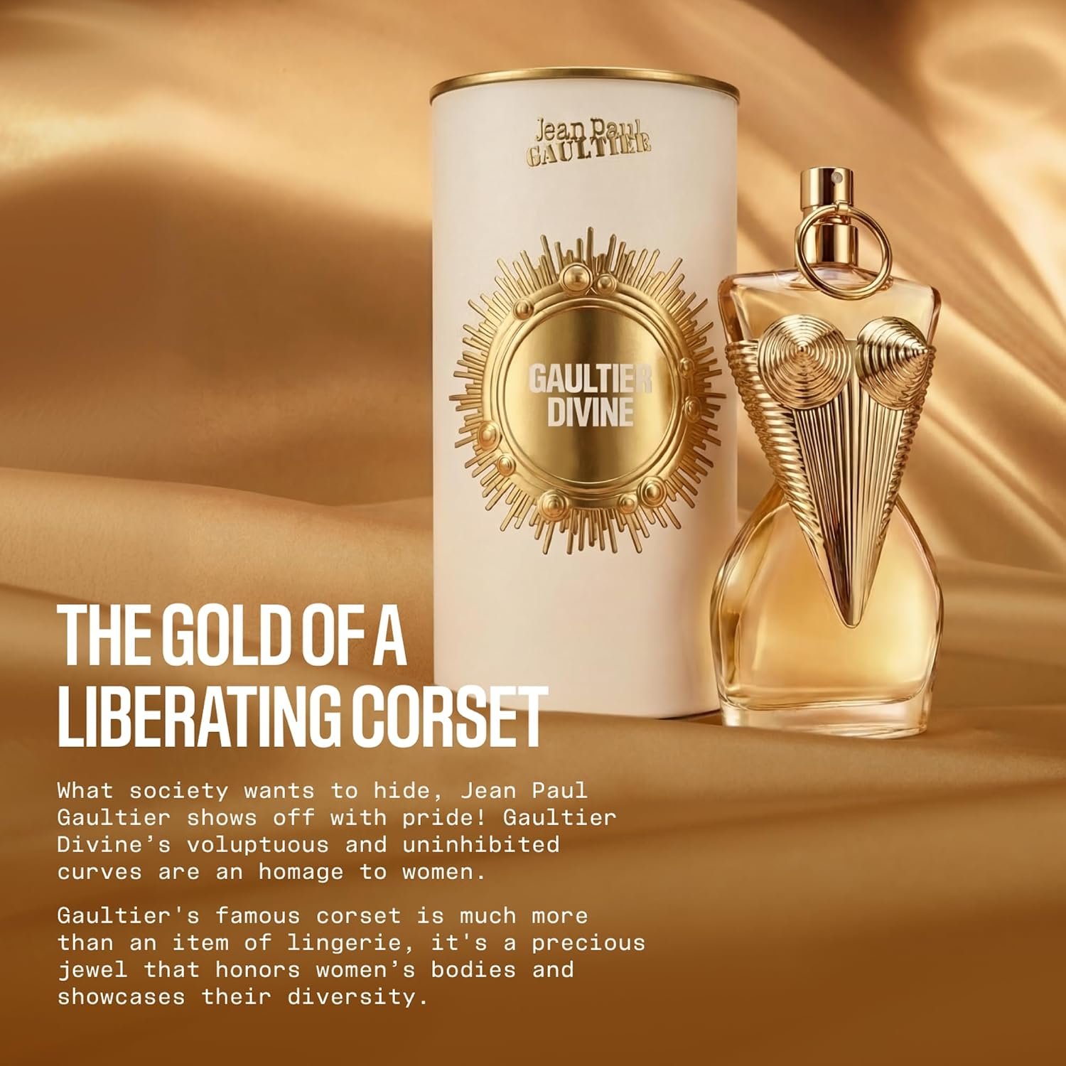Jean Paul Gaultier Gaultier Divine Eau de Parfum for Women Long Lasting Floral Perfume for Women with Salty Note, Fleur de Lys & Meringue - Refillable Women's Designer Spray - Image 3