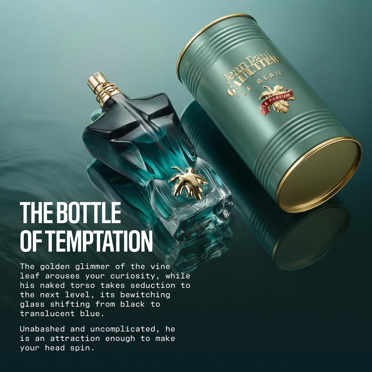 Jean Paul Gaultier Le Beau Le Parfum Intense for Men Long Lasting Woody Amber Men's Cologne Eau de Parfum, Coconut Wood, Tonka Bean & Sandalwood - Designer Fragrance Travel Spray - Image 2